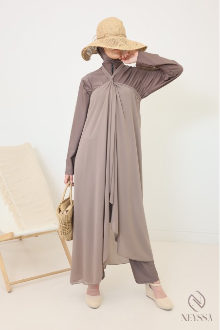 Jupe à nouer en mousseline paréo pour burkini