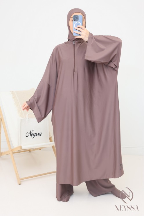 Trendiger Burkini für Damen Pepper Corn, mit integrierter Kapuze