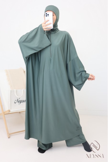 Women's Muslim swimsuit, 3 pieces, water-repellent fabric