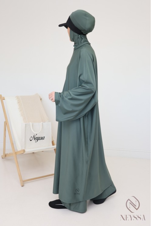 Muslimischer Badeanzug für Frauen, 3-teilig, wasserabweisender Stoff