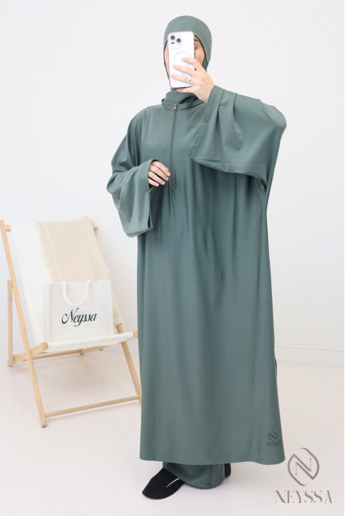 Women's Muslim swimsuit, 3 pieces, water-repellent fabric