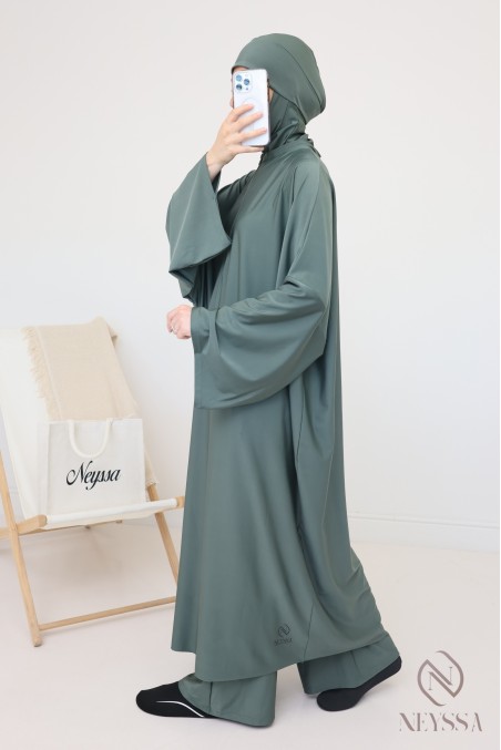 Women's Muslim swimsuit, 3 pieces, water-repellent fabric