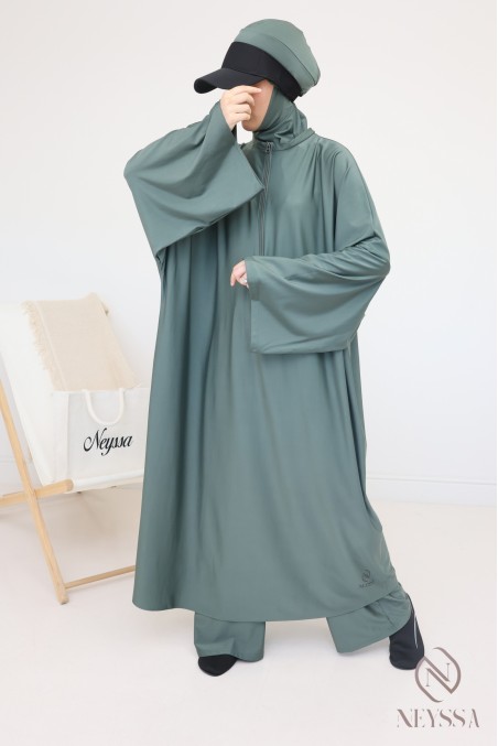 Muslimischer Badeanzug für Frauen, 3-teilig, wasserabweisender Stoff