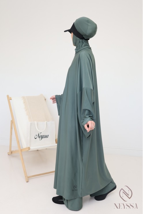 Muslimischer Badeanzug für Frauen, 3-teilig, wasserabweisender Stoff