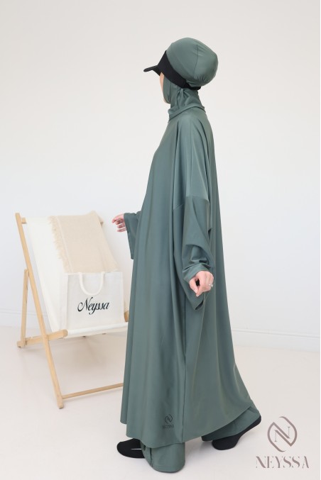 Muslimischer Badeanzug für Frauen, 3-teilig, wasserabweisender Stoff