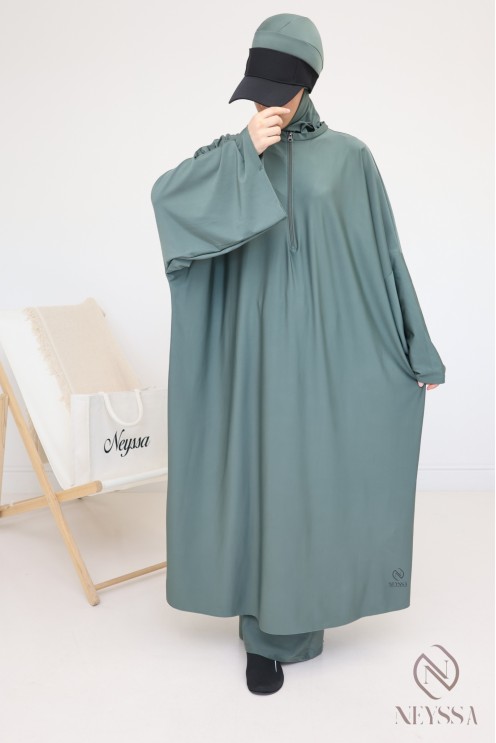 Women's Muslim swimsuit, 3 pieces, water-repellent fabric