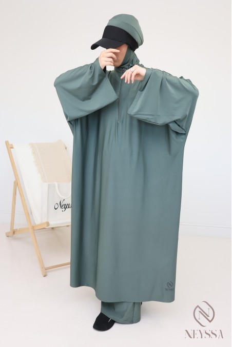 Women's Muslim swimsuit, 3 pieces, water-repellent fabric