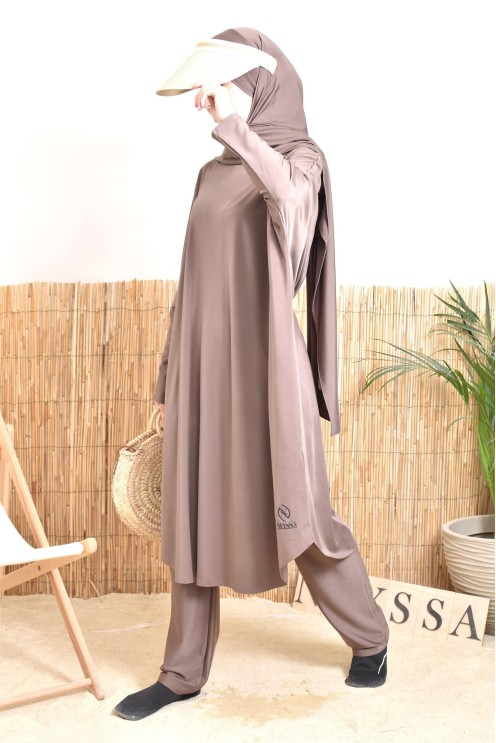 Burkini maillot de bain butterfly coupe femme musulmane, été 2024 hijabi