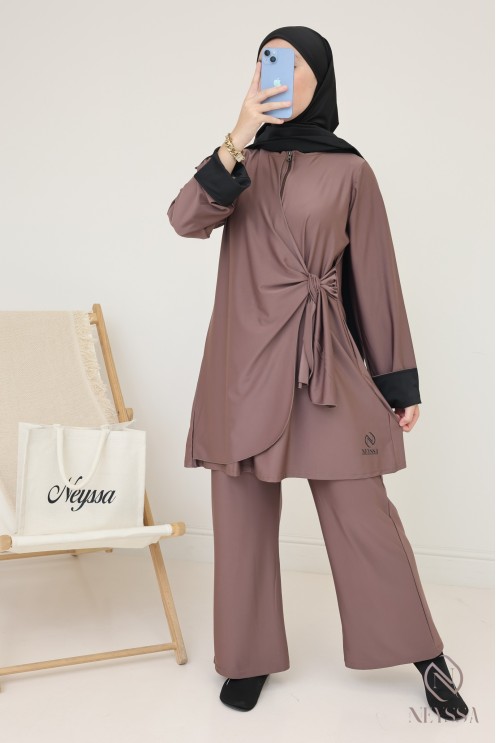 Burkini Pepper corn long pour vos baignades femme hijabi