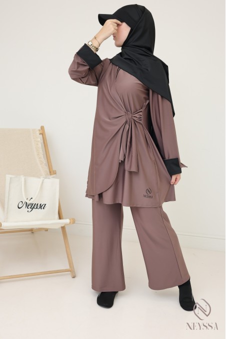 Pepper corn long burkini for your hijabi woman swimsuits