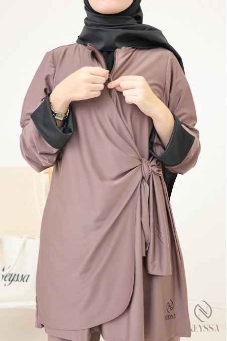Pepper corn long burkini for your hijabi woman swimsuits