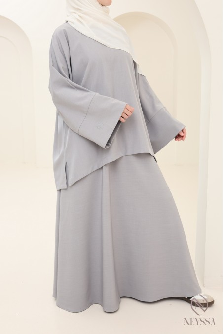 Ensemble tunique jupe longue moderne et modeste, idéal femme hijabi
