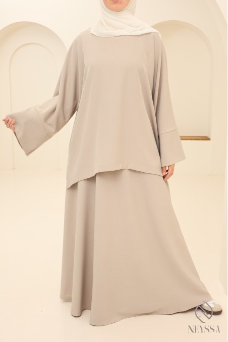 2-piece tunic + long skirt set for modest women