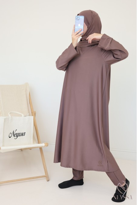 Neyssa 4-piece burkini, quick-drying fabric