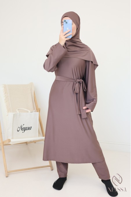 Neyssa 4-piece burkini, quick-drying fabric