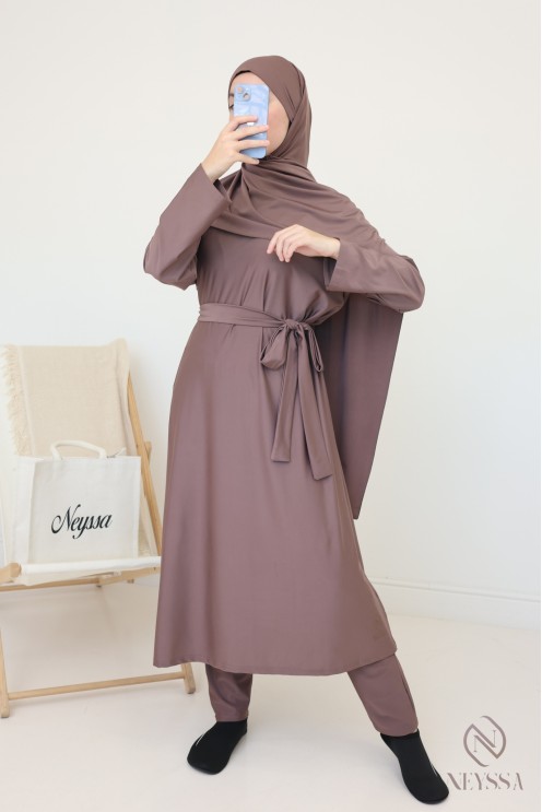 Neyssa 4-piece burkini, quick-drying fabric