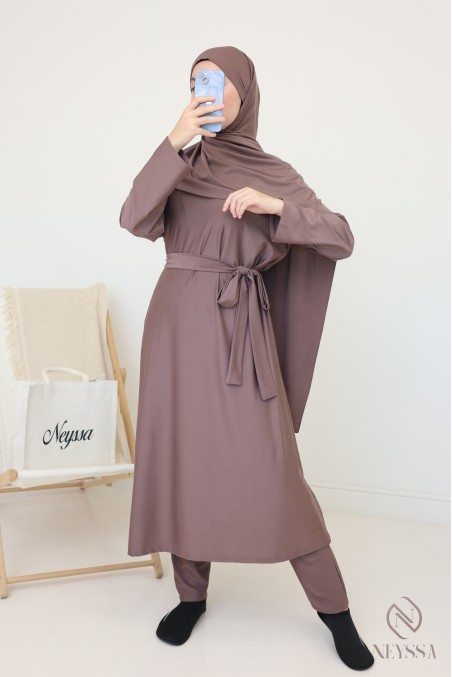 Neyssa 4-piece burkini, quick-drying fabric