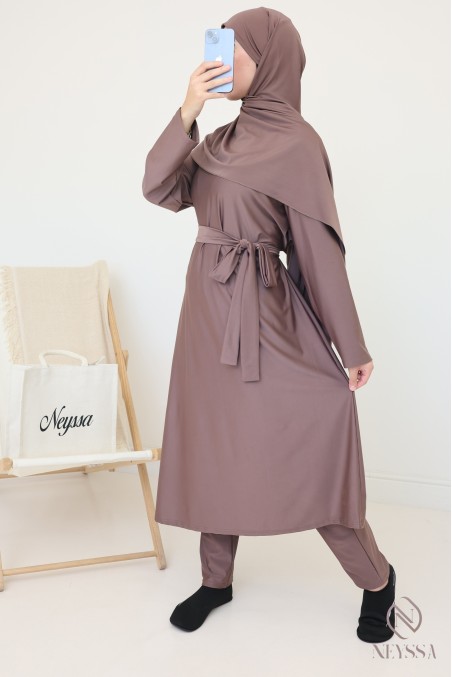 Neyssa 4-piece burkini, quick-drying fabric