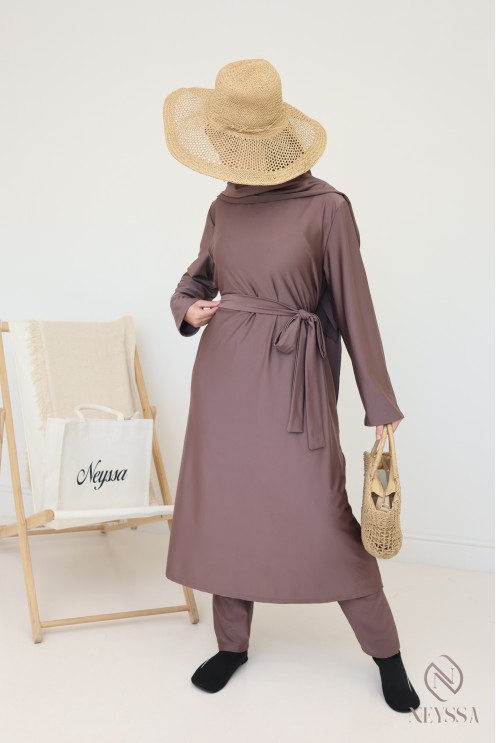 Neyssa 4-piece burkini, quick-drying fabric