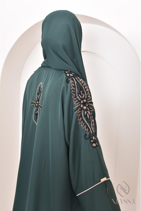 Abaya Dubai handgefertigt, festliche Abaya, Brautjungfern