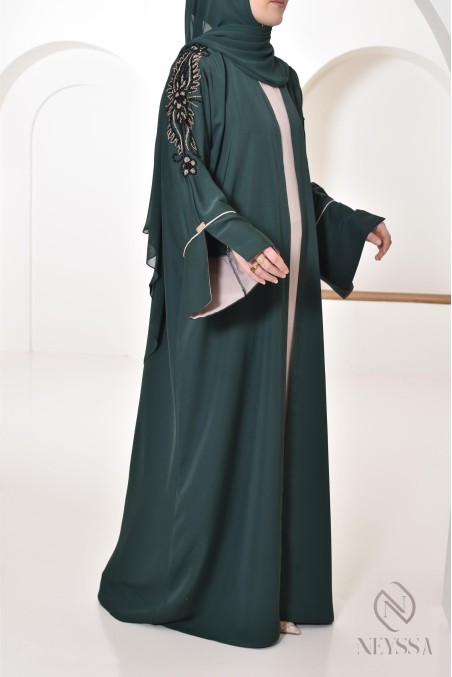 Abaya Dubai handgefertigt, festliche Abaya, Brautjungfern