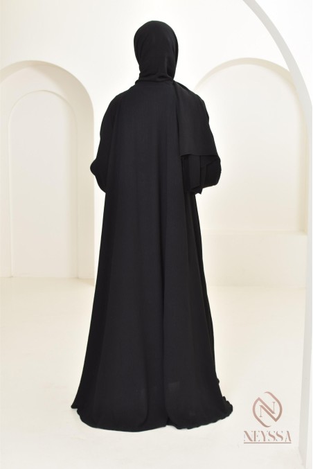Abaya Dubai lang schwarz für Eid al Adha Neyssa Confection