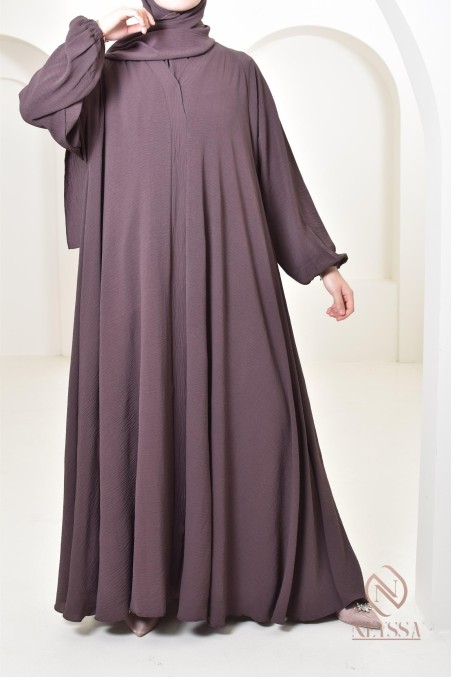 Long simple abaya Dubai in Emirati jazz for Eid al Adha