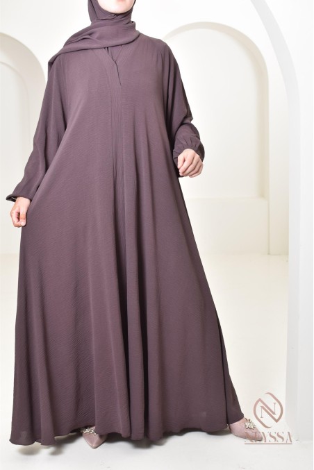 Longue abaya Dubaï simple en jazz Émirati pour l'Aïd al Adha