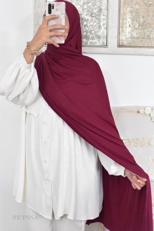 hijab long  xxl jersey de viscose idéal pour hijabi femme voilée