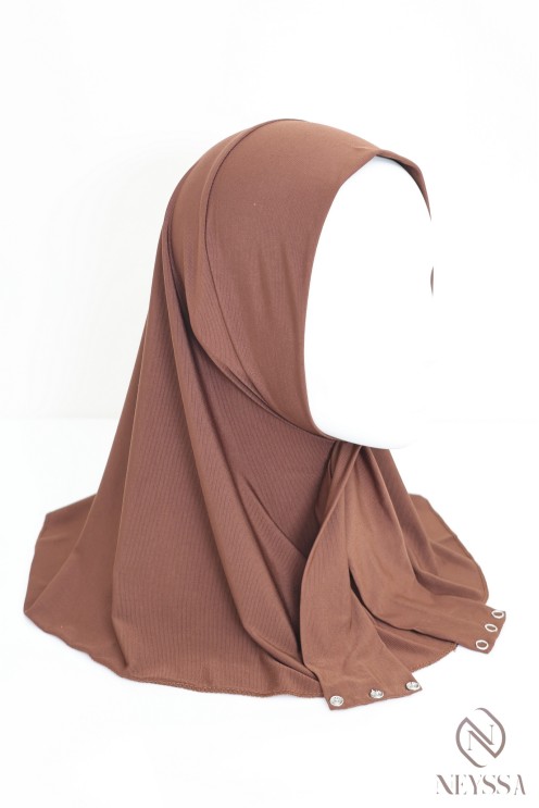 Hijab-Kapuze mit Druckknopfverschluss aus hochwertigem Jersey