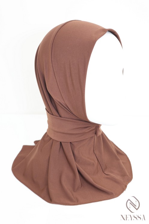 Hijab-Kapuze mit Druckknopfverschluss aus hochwertigem Jersey