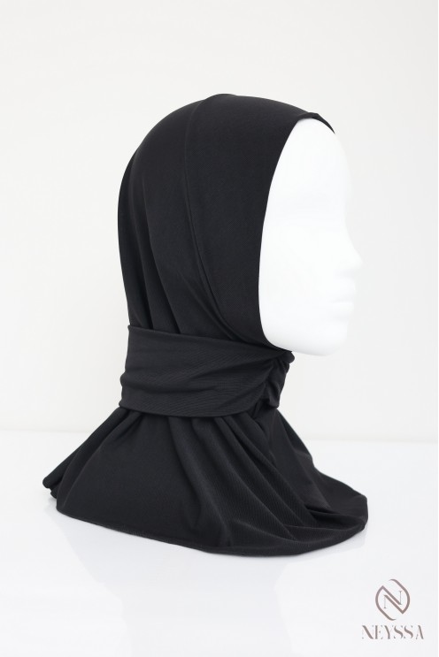 Cagoule hijab à pression en jersey premium femme musulmane