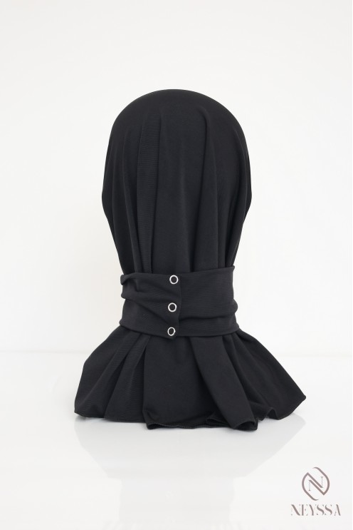 Hijab-Kapuze mit Druckknopfverschluss aus hochwertigem Jersey