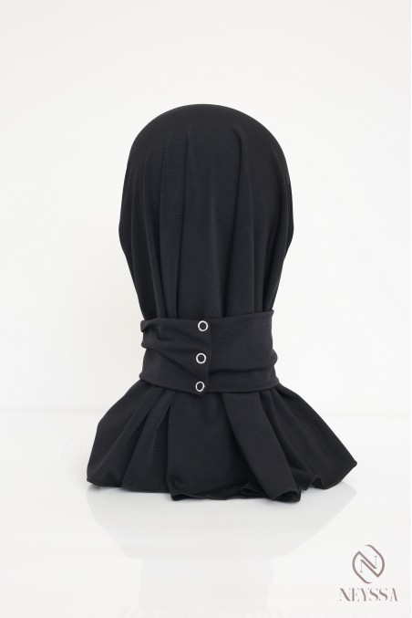 Cagoule hijab à pression en jersey premium femme musulmane