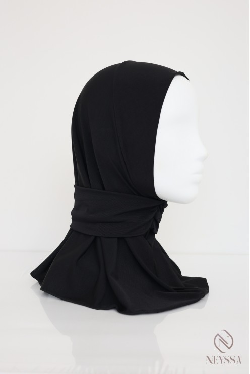 Cagoule hijab à pression en jersey premium femme musulmane