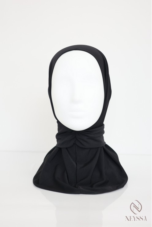 Cagoule hijab à pression en jersey premium femme musulmane