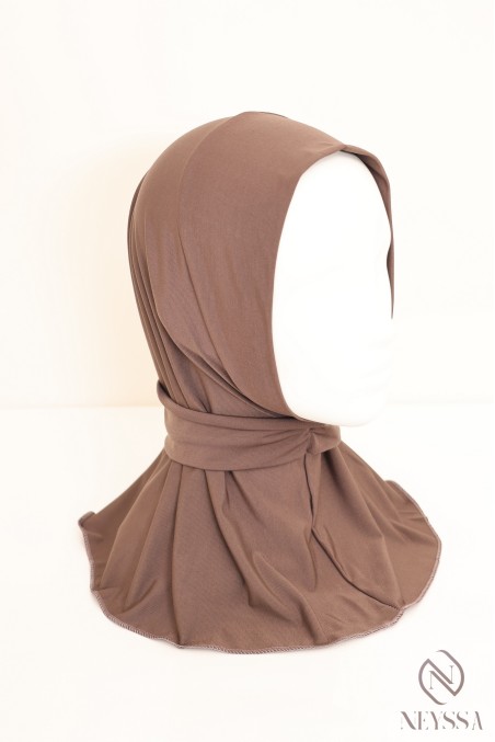 Cagoule hijab à pression en jersey premium femme musulmane