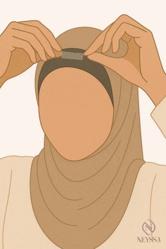 Invisible double-sided adhesive tape to hold women's hijabs in place 2