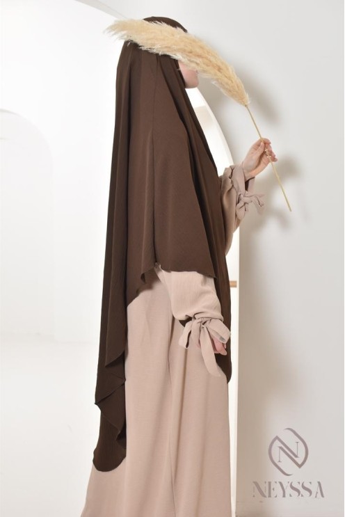 Long khimar pointu pour femme musulmane hijab légiféré