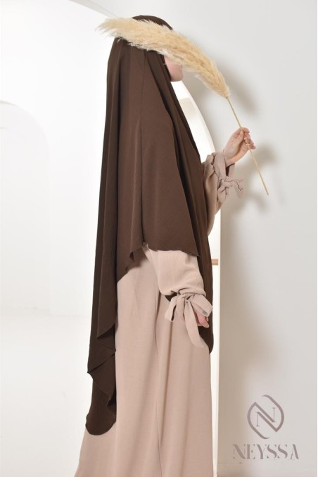 Long khimar pointu pour femme musulmane hijab légiféré