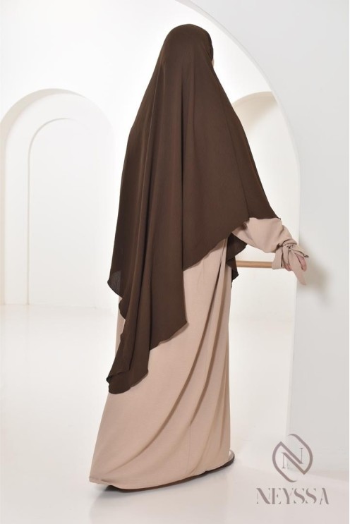 Long khimar pointu pour femme musulmane hijab légiféré