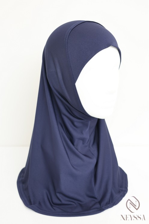 Jersey slip-on hijab for children, soft and comfortable fabric