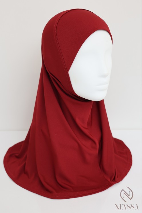 Jersey slip-on hijab for children, soft and comfortable fabric