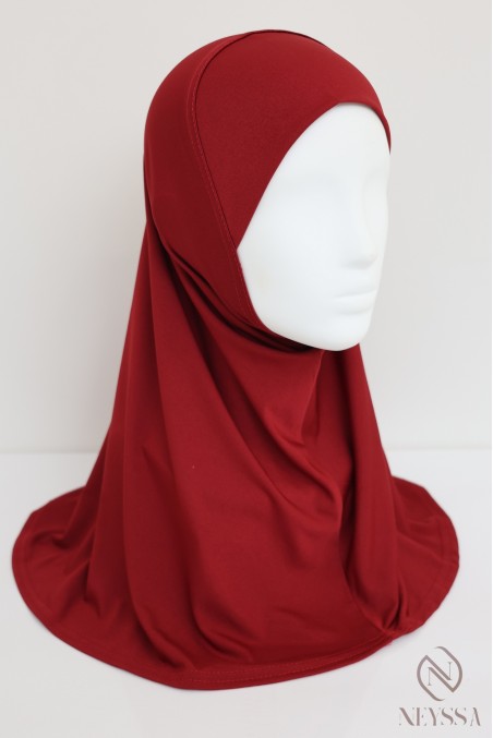 Kinder-Hijab aus Jersey zum Überziehen, weicher und bequemer Stoff