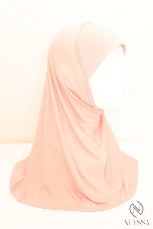Jersey slip-on hijab for children, soft and comfortable fabric