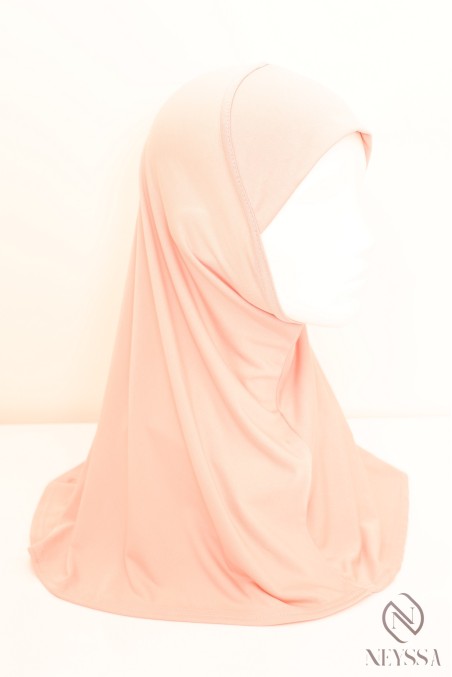 Jersey slip-on hijab for children, soft and comfortable fabric