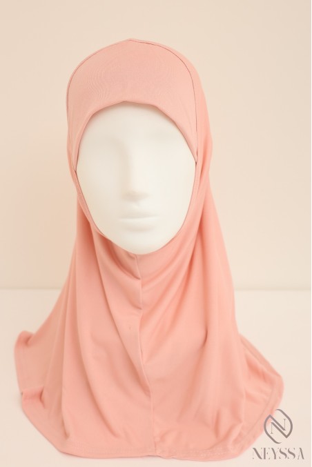 Jersey slip-on hijab for children, soft and comfortable fabric