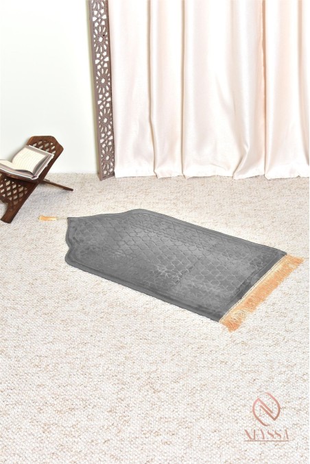 Tapis de prière islam enfant en velours épais, avec motif étoiles