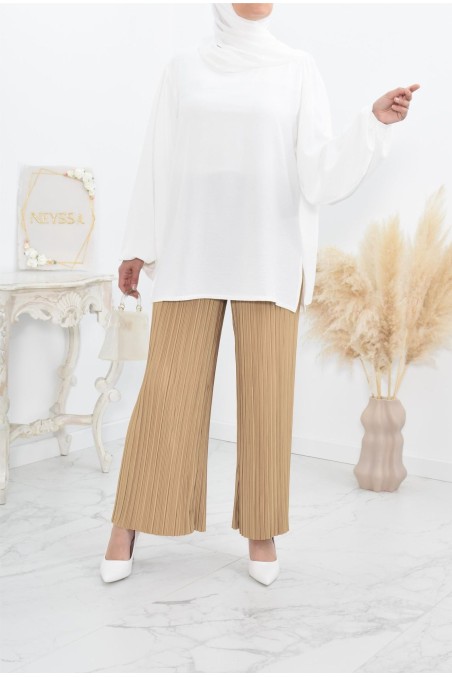 palazzo plissé tissu glossy plissé palazzo de fête cérémonie