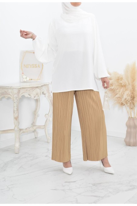 palazzo plissé tissu glossy plissé palazzo de fête cérémonie